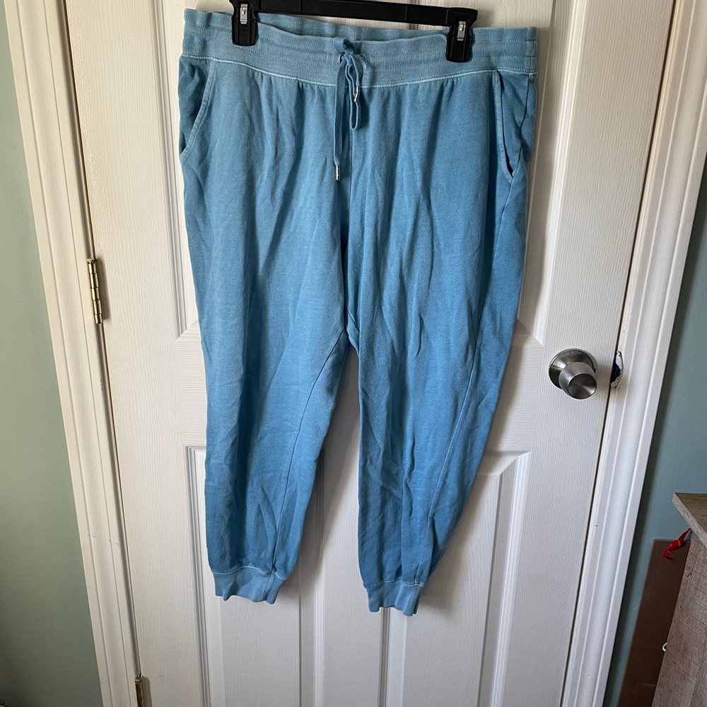 Old Navy Joggers Blue Size Large Tapered Leg Drawstring waist.